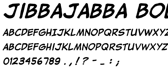 jibbajabba Bold font